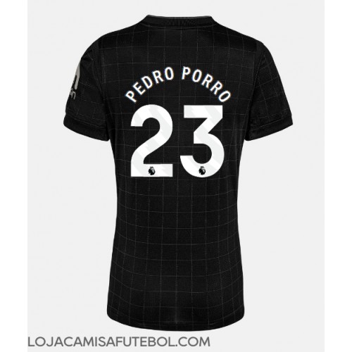 Camisa de Futebol Tottenham Hotspur Pedro Porro #23 Equipamento Secundário Mulheres 2025-26 Manga Curta
